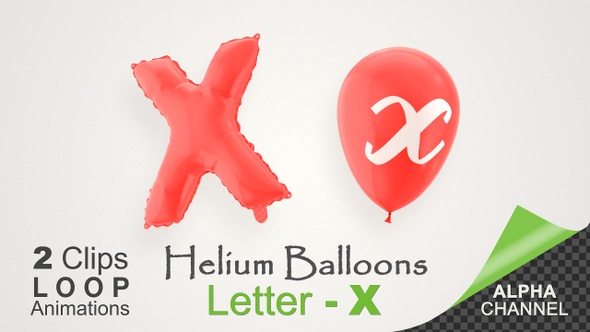 Balloons With Letter – X