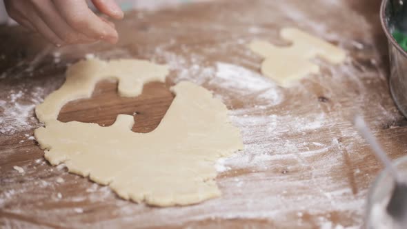 Step by step. Holiday season baking. Baking sugar cookies for Christmas alt