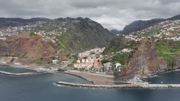 Picturesque Island of Volcanic Origin Washed with the Atlantic Ocean alt