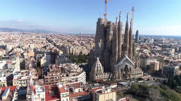 Aerial View of Barcelona, Spain alt