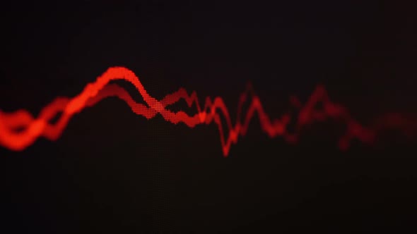 4k Red Digital Audio Reaction Diagram Background alt