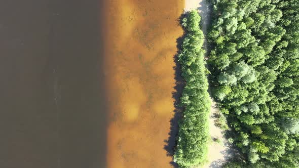Volga River Bank Aerial View alt