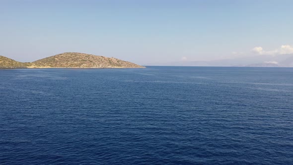 Aerial View of Boats in the Mediterranean Sea, Crete, Greece