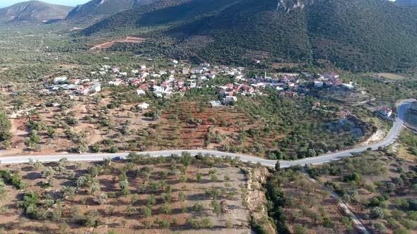 Small Village Houses in Middle of The Almond Orchards alt