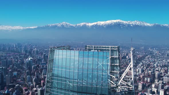 Cityscape of Santiago capital city of Chile South America country. alt