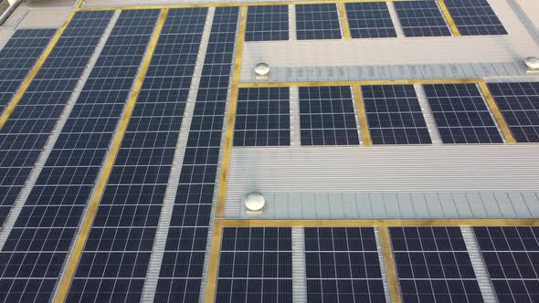 Solar power panel on top of rooftop alt