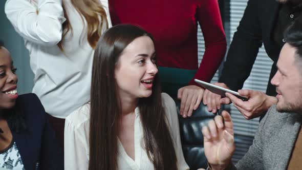 Young Team Learning Happy Business News alt