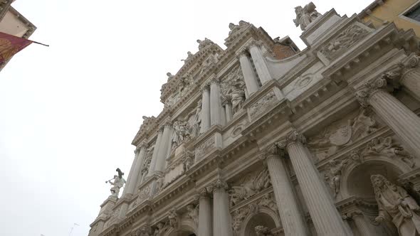 Low angle of Santa Maria del Giglio Church
