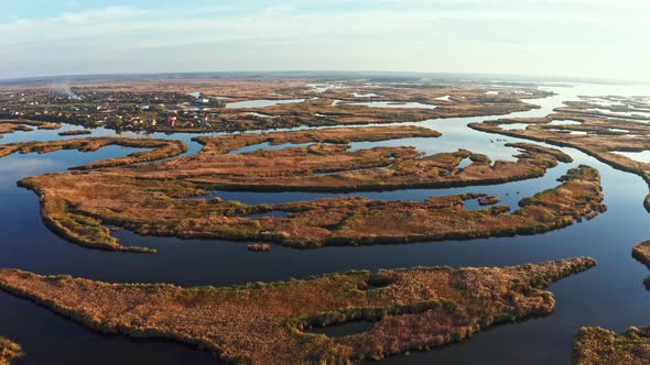 The Village Is Located on Samarskie Plavni in Picturesque Ukraine alt