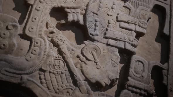 Mayan stone bass-relief lintel 25 B