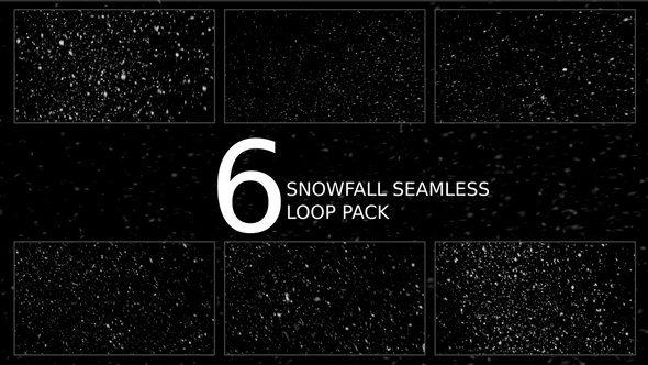 Snow Falling Background Seamless Loop Pack