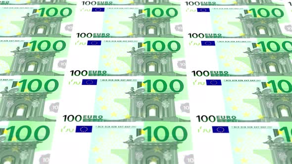 100 Euro Note Money Loop Background 4K 04