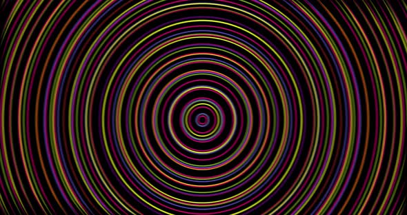 Abstract colorful circular lines animation