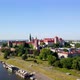 Aerial View of Wawel Castle and Vistula River. Krakow, Poland. - VideoHive Item for Sale
