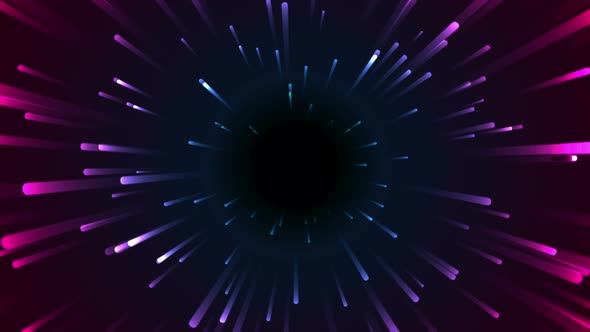 Blue Purple Neon Space Starburst