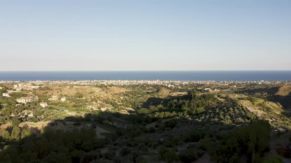Calabria Aerial of Nature Hill of Locride Aera in Summer Season alt