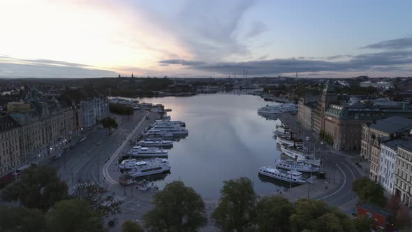 Stockholm Nybroviken Bay Aerial View