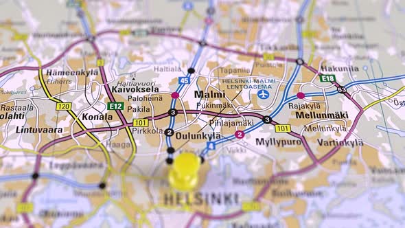 European Road Map Helsinki Capital Of Finland.