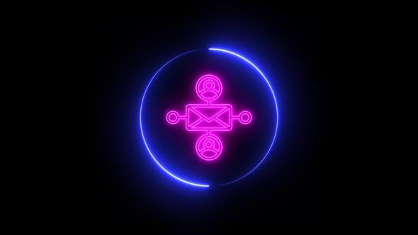 Colorful Neon Email Icon alt
