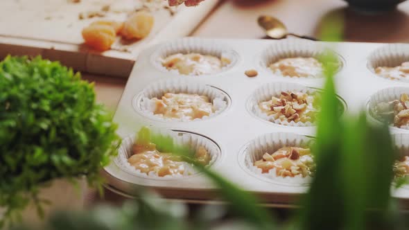 Baker Cooks Homemade Cupcake Dough.