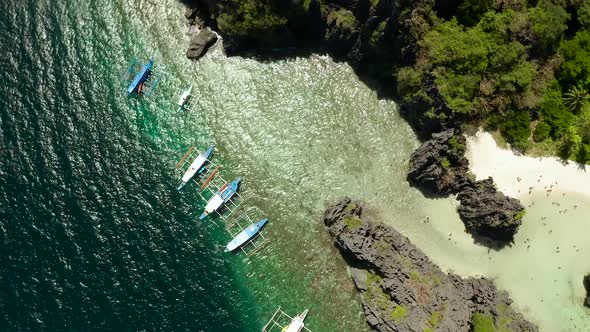 Tropical Seawater Lagoon and Beach, Philippines, El Nido alt