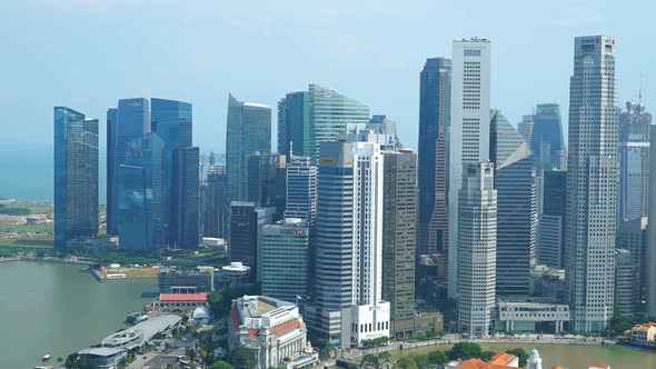 Time lapse of Building in Singapore city alt