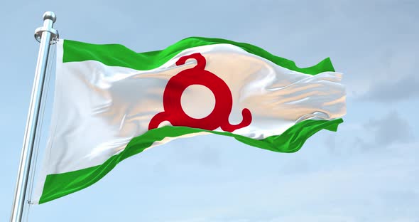 Ingushetia Flag Waving  Loop  4 K alt