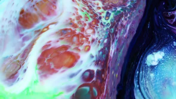 Colorful Liquid Ink Colors Blending Burst Swirl Fluid 43