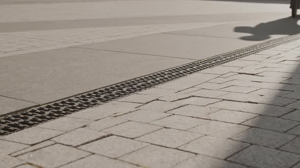 Unrecognizable Person Riding Electric Scooter