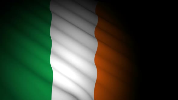 Ireland Flag Blowing in Wind alt