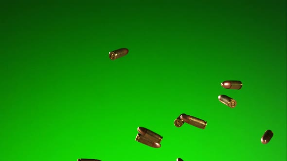 Bullets falling bouncing in ultra slow motion 1500fps on a reflective surface - BULLETS PHANTOM  alt