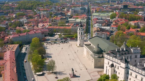 Aerial View of Vilnius Old Town alt