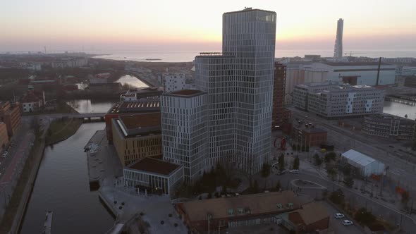 View of Skyscraper Office Building in Malmö