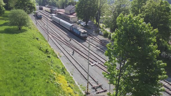 Departure Of The Train From The Railway Station