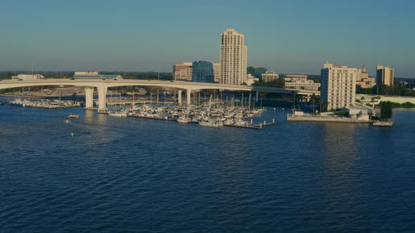 Pulling away from downtown Clearwater and Causeway Bridge alt