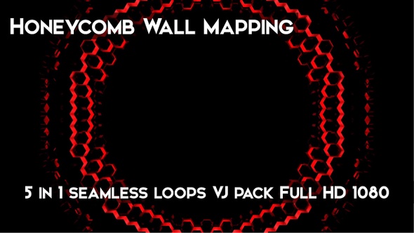 Honeycomb Wall Mapping VJ Loops
