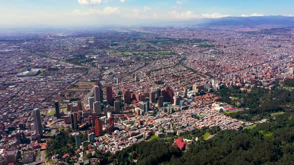 Bogota City Colombia Aerial View