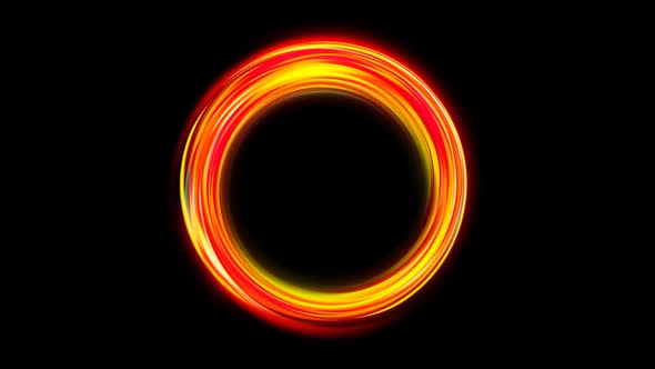 Abstract Swirling Glowing Circles Animation alt