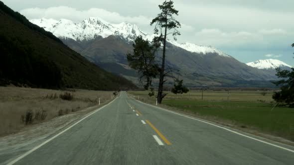 A first person view of driving through the beautiful country of New Zealand alt