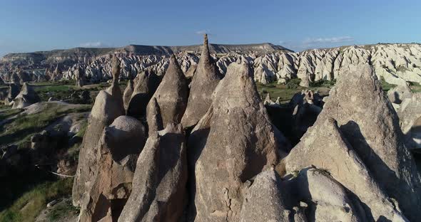 Cappadocia Hills And Towers Aerial View 4