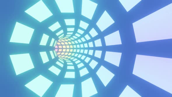 Flying through a retro tube in pastel colors. Looped animation.