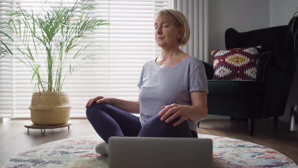 Video of active senior woman at home. Shot with RED helium camera in 8K. alt