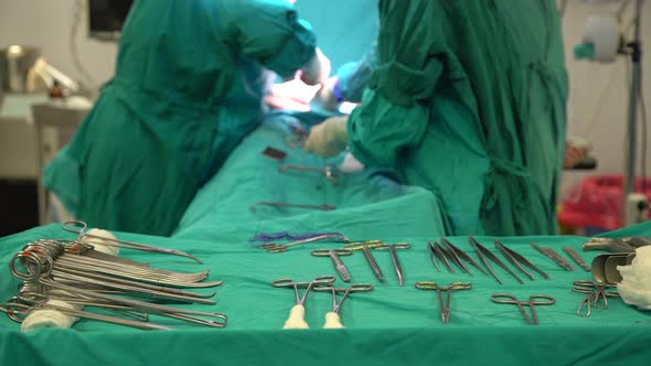 Surgical Operating In Hospital