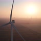 Close-up of wind turbine blades at sunset or sunrise. Windmills with rotating wings - VideoHive Item for Sale