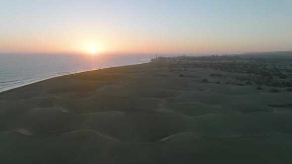 Sand Dunes Meet the Atlantic Ocean