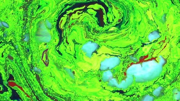 Psychedelic Spreading Paint Swirling And Explosion alt