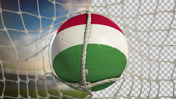 Soccer Ball Scoring Goal Day Frontal - Hungary
