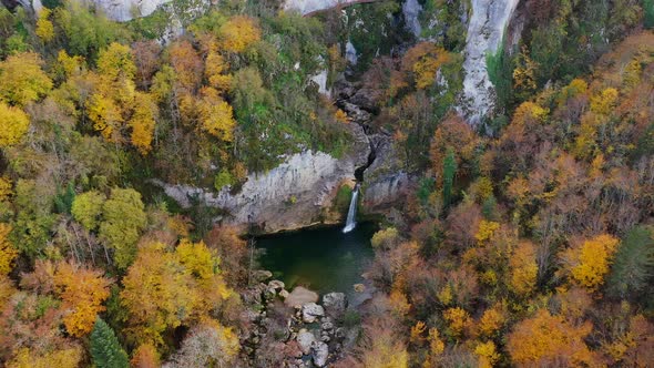 Waterfall and Autumn