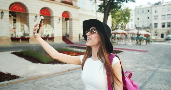 Female Blogger Smartphone City