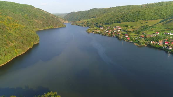 Aerial View of Lake Destination Scenery alt